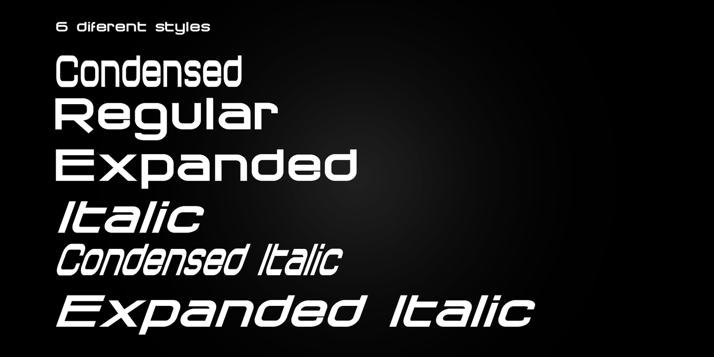 Przykład czcionki Chronosfer Condensed Italic